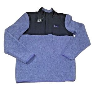 Under Armour Sherpa Sweater Fleece Pullover Golf Purple Men's SMALL NWT
